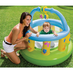 Игровой центр "Манеж с погремушкой", 130х104см Intex