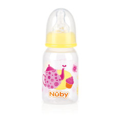 Бутылочка с антиколиковой системой, 120 мл, Nuby, жёлтый