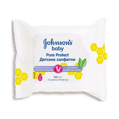 Влажные салфетки Pure Protect 25 шт., Johnson`s baby