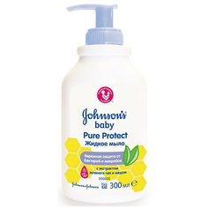 Жидкое мыло 2 в 1 для мытья рук и тела Pure Protect 300 мл, Johnson`s baby