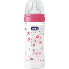 Бутылочка Well-Being Girl 2мес.+, сил.соска, РР, 250мл., CHICCO