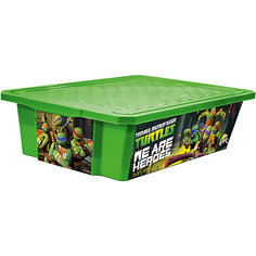 Ящик для хранения игрушек "X-BOX" "Черепашки ниндзя" 30л на колесах, Little Angel, зеленый