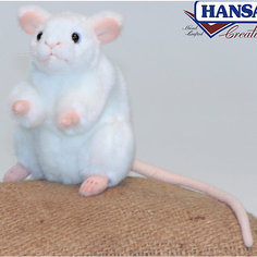 Белая мышь, 16 см Hansa