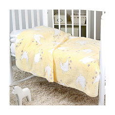 Плед-покрывало Барашки Velsoft, 100% мк-р 150х200 2-сторон., Baby Nice,  желтый
