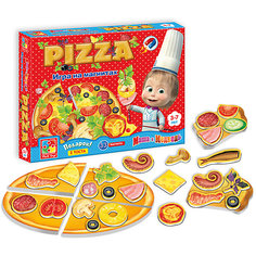 Игра на магнитах "Пицца", Маша и Медведь, Vladi Toys