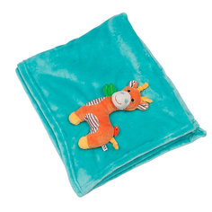 Одеяло с игрушкой Жираф, Zoocchini, аква