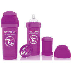 Антиколиковая бутылочка 260 мл., Twistshake, фиолетовый