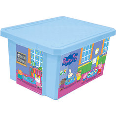 Ящик для хранения игрушек "X-BOX" "Свинка Пеппа" 17л, Little Angel, голубой