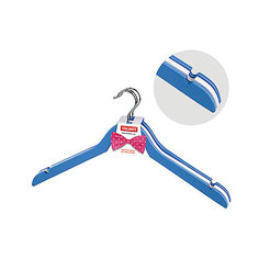 Набор вешалок цветных дерев., 3 шт., Valiant, синий/белый