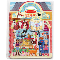 Книжка с многоразовыми наклейками " Животные" Melissa & Doug