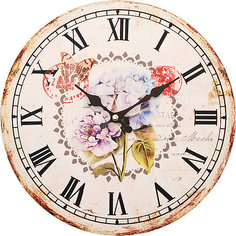 Часы настенные "Садовые цветы", диаметр 34 см Белоснежка