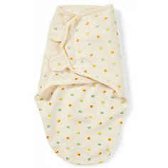 Конверт на липучке SwaddleMe Organic®, размер S/M, , Summer Infant, кремовый/кружочки