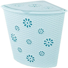 Корзина для белья "Плетёнка" (500х385х460), Alternativa, голубой
