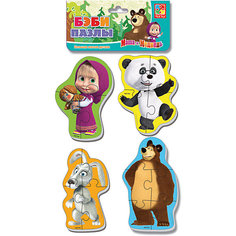 Мягкие пазлы "Панда и заяц", Маша и Медведь, Vladi Toys