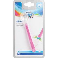 Ложка для кормления мягкая 4+, Canpol Babies, розовый