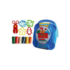 Масса для лепки в чемоданчике с формочками, 6 шт. 20 г Kribly Boo