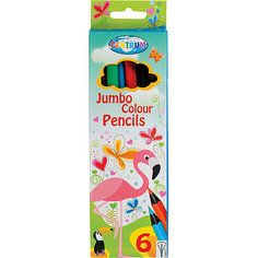 Цветные карандаши JUMBO "Жираф", 6 цветов Centrum