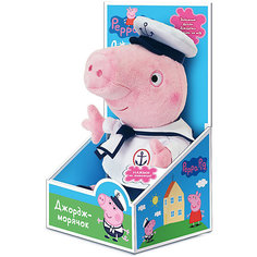Мягкая игрушка "Джордж моряк озвученная", 25 см, Peppa Pig Росмэн