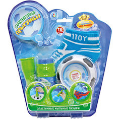 Эластичные мыльные пузыри "Футбольные Прыгунцы + 2 носка р-р 26-33 и раствор", 1toy