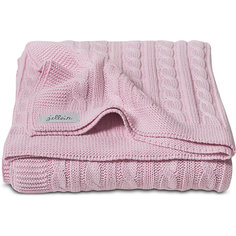 Вязаный плед (косичка) 75х100 см, Jollein, Light pink
