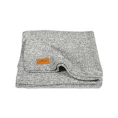 Вязаный плед 100х150 см, Jollein, Stonewashed knit grey