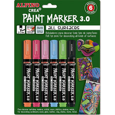 Фломастеры PAINT MARKER, 6 цветов Alpino