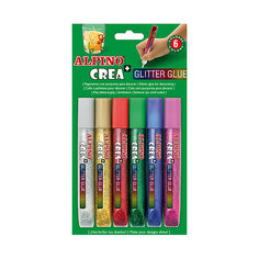 Гелевые карандаши CREA Classic (гель-краски с блестками для декорирования), 6 цв. Alpino