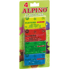 Набор пластилина, 4 * 50 гр = 200 гр, 4 цв. Alpino