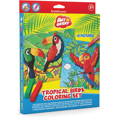 Наборя для творчества Tropical Birds Coloring Set Artberry Erich Krause