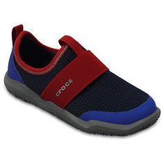 Кроссовки Kids Swiftwater Easy-On Shoes, черный, синий Crocs