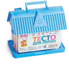 Тесто для лепки "Домик" 18 цветов + 3 формочки Molly