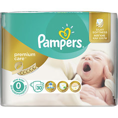 Подгузники Pampers Premium Care, 0-2,5 кг, 0 размер, 30 шт., Pampers