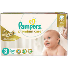 Подгузники Pampers Premium Care,  5-9 кг, 3 размер, 120 шт., Pampers