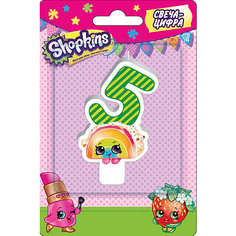 Свеча-цифра 5, 8 см, Shopkins Росмэн