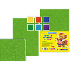 Набор цветной самоклеящейся пористой резины EVA (ЭВА) с блестками Tukzar