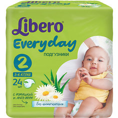Подгузники Everyday, Mini 3-6 кг (2), 24 шт., Libero