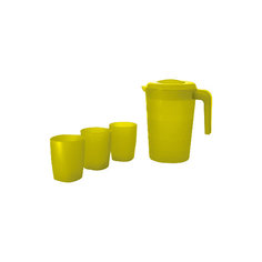 Кувшин для воды " Фазенда" 2л и 3 стакана, Plastic Centre