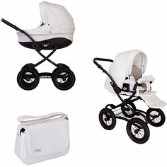 Коляска 2 в 1 Tutis Classic New кожа, белый