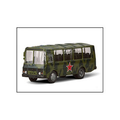 Машинка "ПАЗ-32053" армейский 1:43, Autotime