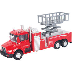 Машинка "Lift Fire Truck" пожарная, с подъемником 1:48, Autotime