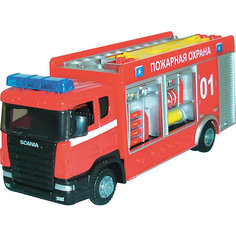 Машинка "Scania" пожарная спецбригада 1:48, Autotime