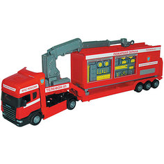 Машинка "Scania" база на платформе, пожарная  1:48, Autotime