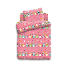 Постельное белье 1,5 Совы, бязь, Кошки-мышки (нав 70*70)