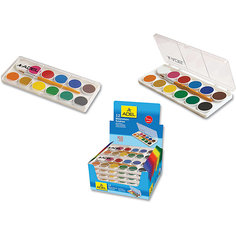 ADEL Акварельные краски в пластиковой коробке, 12 цветов.