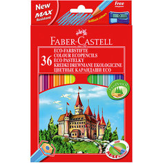 Faber-Castell Карандаши цветные Eco Замок с точилкой, 36 цветов