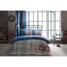Постельное белье 1,5 сп. Loft, Ranforce, TAC, синий