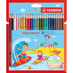 Карандаши цветные 24цв AQUACOLOR Stabilo