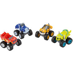 Упаковка из 4-х пластиковых машинок Fisher-Price Вспыш и чудо-машинки Mattel