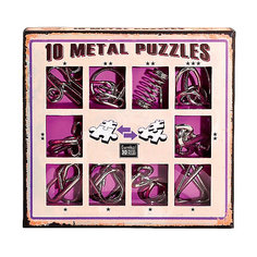 Набор из 10 металлических головоломок (фиолетовый), Эврика Eureka