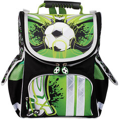 Ранец жесткокаркасный BRAUBERG, для начальной школы, мальчик, Гол, 17 литров, 34*26*16 см